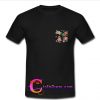 Rose flower Print Pocket T-Shirt