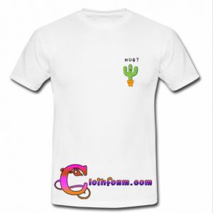 Cactus Hug Pocket Print T-Shirt