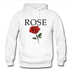 red rose flower hoodie