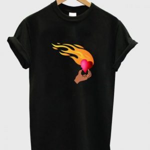 Fire Heart T Shirt