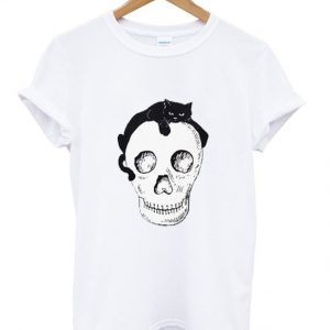 Skeleton And Cat T-shirt