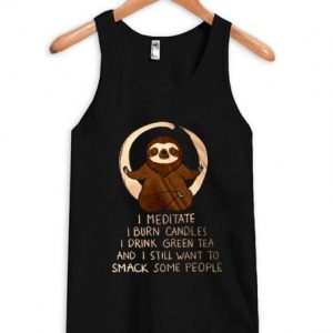 Sloth I Meditate I Burn Candles TankTop