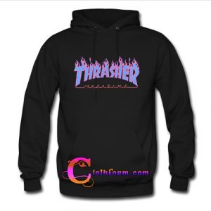 Thrasher purple flame Hoodie