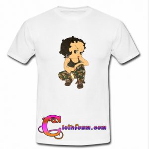 Vintage Betty Boop 90s Hip Hop Camo T-Shirt