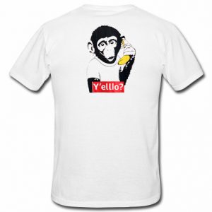 Y'elllo Monkey T-shirt back