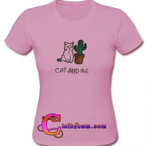 cat and me cactus T-shirt