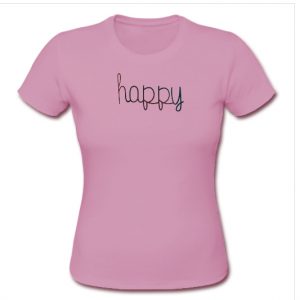 happy T-shirt pink