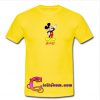 looking mickey mouse T-shirt