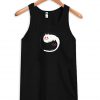 yin yang cat with eyes love Tank top