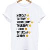 Emoji Days of the Week T shirt