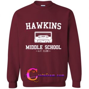 Hawkins middle school sweatshirt
