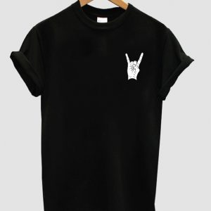 Rock metal hand t shirt