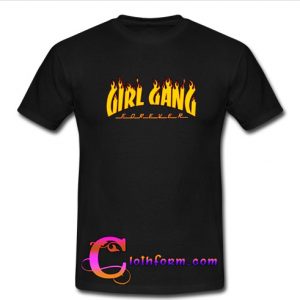 girl gang thrasher font t shirt