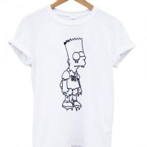 melting bart simpson tie dye t shirt