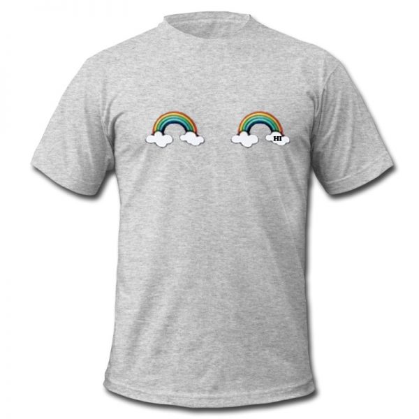 Hi Rainbow Boobs T Shirt