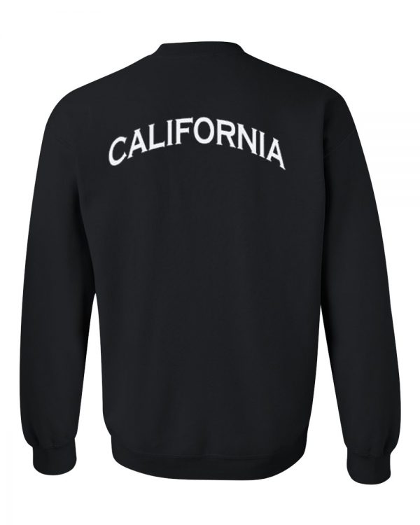 california sweatshirt back