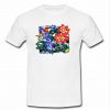flower paint t shirt