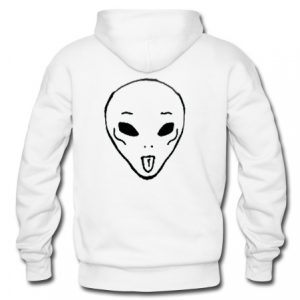 Alien Funny Face Hoodie back