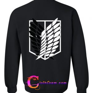 Attack on Titan logo sweatshirt back