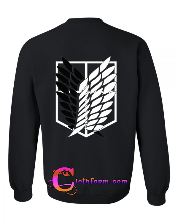 Attack on Titan logo sweatshirt back