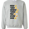 Emoji days of the weeks Sweatshirt