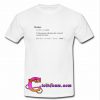 Mother Definition T Shirt