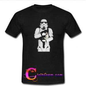 Trooper Cuddling Cat T Shirt