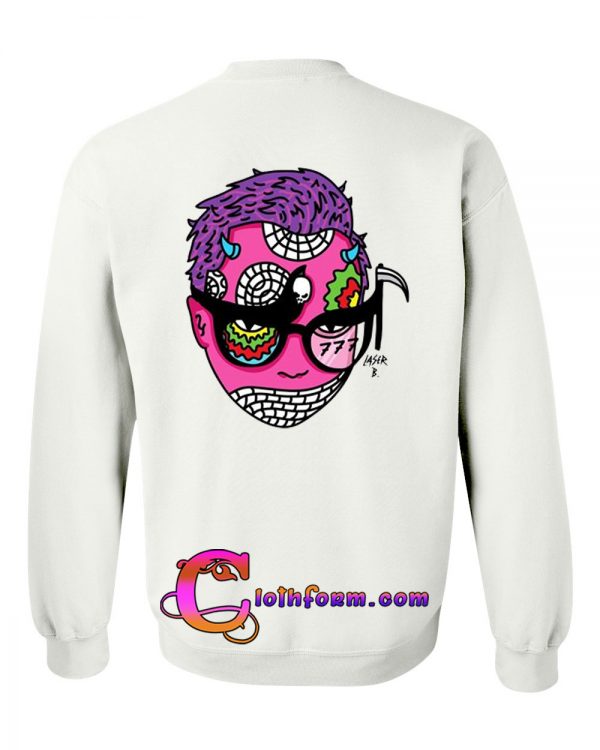 laser b sweatshirt back