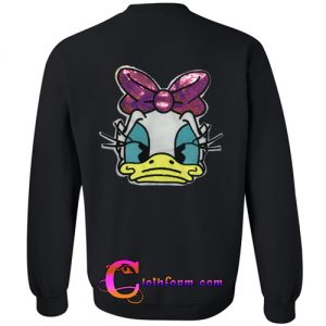 Daisy Duck face sad sweatshirt back