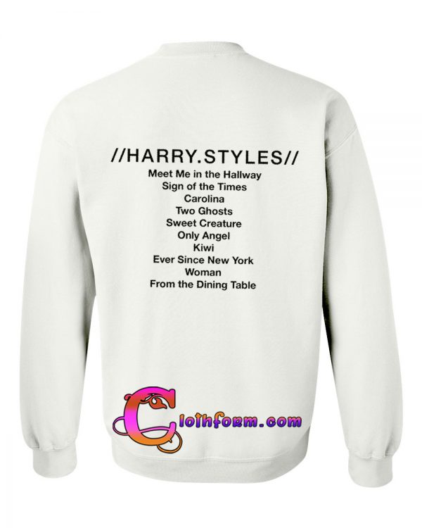 Harry Styles meet me in the hallway sweatshirt back