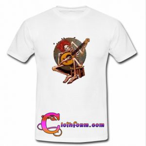 Skeleton Rockin guitar T shirt