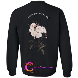 poesie est dans la rue sweatshirt back