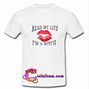 red my lip i'm a beach t shirt