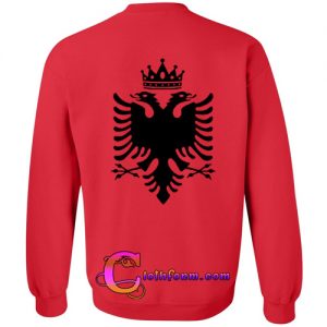 Albania Flag Crown Sweatshirt Back