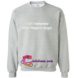I can t remember what i forgot to forget sweatshirt