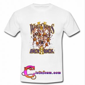 Rare Los Angeles Lakers World Champs Back To Back t shirt