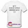 Seabury Avenue Bronx t shirt back