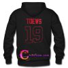 TOEWS 19 hoodie back