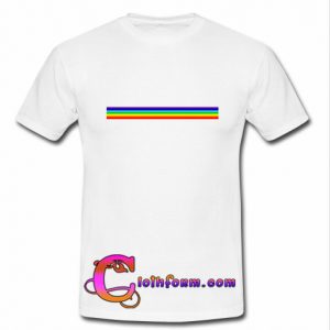 line rainbow t shirt