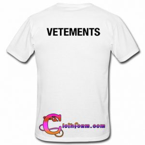 vetements t shirt back