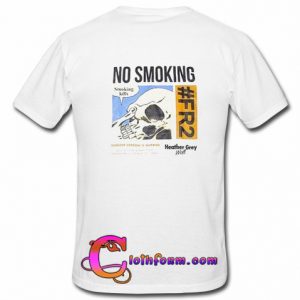 No Smoking Heather Grey T Shirt Back