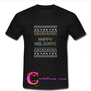 happy holidays christmas t shirt