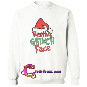 resting grinch face sweatshirt