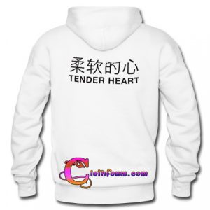 tender heart hoodie back