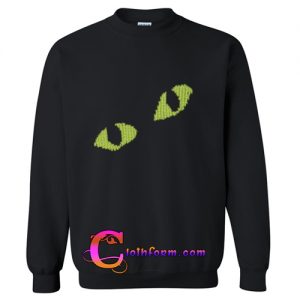 Halloween cat eyes sweatshirt