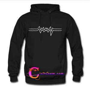 line heartbeat hoodie