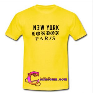 new york london paris t shirt