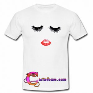 Eyes Mascara & Lipstick T Shirt