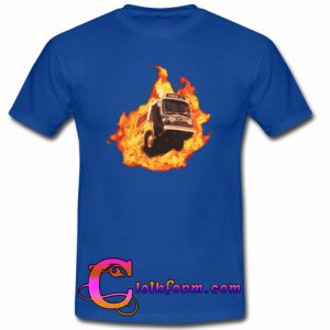 Flaming Bus t shirt