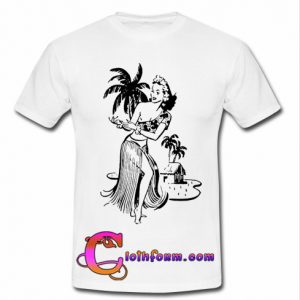 Hawaiian lady t shirt